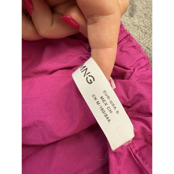 Mango Fuchsia One-Shoulder Cotton Maxi Dress Size Small – Fits S/M - Picture 11 of 14